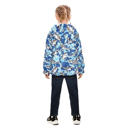 Funny Sharks Tie Dye Boys Fleece Hoody Jacket Zip Up Coat Warm Fall Winter Plush Jacket Long Sleeve Outerwear4