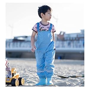 Waders Outdoor Steltlopers Voor Kinderen, Met Regenlaarzen, Waterdichte Kleding Voor De Kleuterschool, Hoogte 70-130 Cm, (Color : Color-12, Size : Height 120-130cm)
