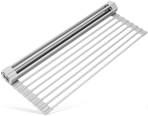Surpahs 17.5 x 13.1 Inch Roll-Up Dish Drying Rack, Fits Across Si...