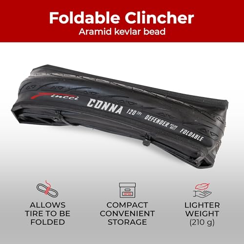 Fincci Pair Kevlar 700x25c Tire – Road Bike Tires 700c,