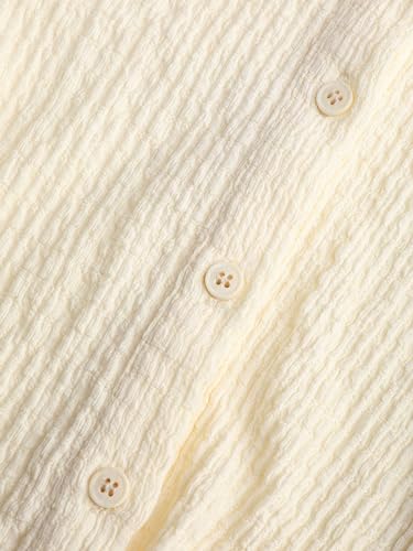 CIDER Women's Long Sleeve Shirts Bell Sleeve Button Down Casual Blouse Business Casual Office Outfit2