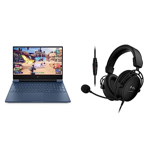 Image of HP Victus Gaming Laptop AMD Ryzen 5 5600H 15.6 inch(39.6 cm) FHD IPS Gaming Laptop & HyperX Cloud Alpha - Gaming Headset (Black)