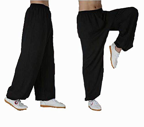 SENNIAN Tai Chi Kleidung, Damen und Herren Tai Chi Hosen Bambus Hanf Wu SHU Kung Fu Kleidung Weiche, Bequeme, atmungsaktive Yoga-Ausrüstung Kampfkunst Zen Traditionelle Wing Chun Uniform