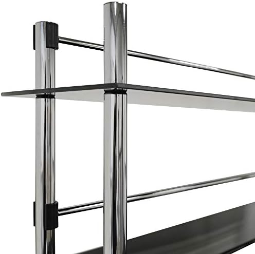 WATSONS MAXWELL - 8 Tier 344 DVD/Blu-ray / 520 CD/Media Storage Shelves - Black/Silver