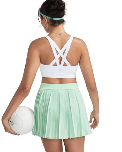 Image of RUNNING GIRL Sports Bras for Women,Padded Strappy Sports Bras Criss-Cross Back Medium Support Sports Bras with Removable Cups