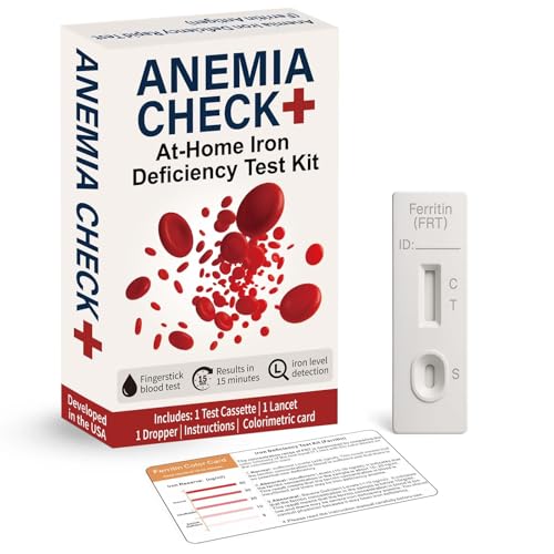 Iron Deficiency Test Kit at-Home Self-Testing Iron Level for Men Women Adults and Children