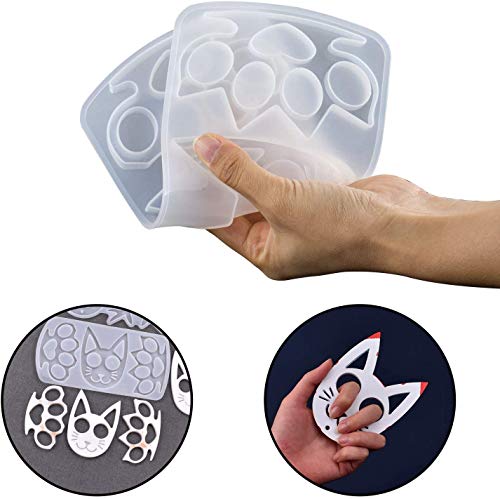 image for MSDADA Keychain Resin Mold, Touchless Brass Knuckles Mold, Portable Ep