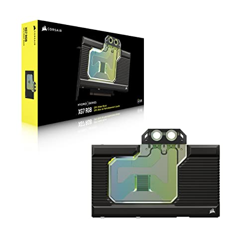 Corsair Waterblock pour Carte Graphique Hydro X Series XG7 RGB 4090 Founders Edition - pour NVIDIA GeForce RTX 4090 FE - Waterblock pour Carte Graphique en Cuivre - Noir