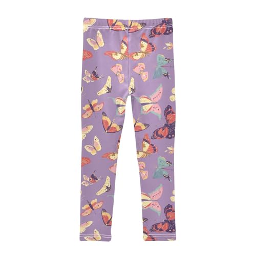 KLL Colorful Butterflies Pattern Toddler Baby Girl Leggings Casual Full Length Leg Yoga Pants Running2