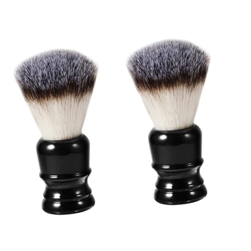 HAPINARY 2 Pcs Professional Beard Brush Synthetic Bristles Shaving Brush for Men