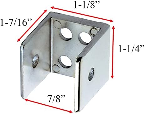 Miniatura 4 de Harris Hardware Paquete de 2 paneles de 2 soportes para orejas y 2 soportes en U para paneles gruesos de 78 pulgadas con sujetadores