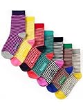 COTTON DAY 7 Days of the Week Gift Box Kids Girls Short Socks Striped Design 6-8 years Size M (8)