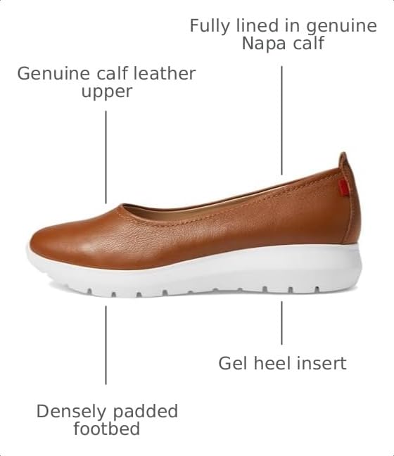 Image of Women's Comfort Slip On Leather Lightweight Loafer Flat
