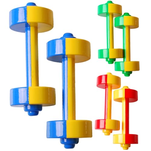 NASSMOSSE Juego de Mancuernas para niños, 3 Pares, 7, 87x3, 15, Juego de Pesas Educativo pequeño y Seguro para niños con Mango ergonómico, Juguetes de Fitness para y niñas