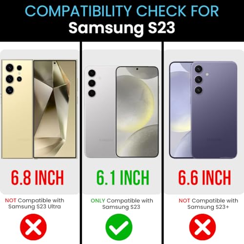 Image of MILLION CASES Back Cover Case for Samsung Galaxy S23 Shockproof Protective Titanium Frame Luxury Bumper Case for Men & Boys(Natural Titanium)