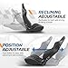 Auto Dynasty Pair of Racing Seats Universal Vinyl Leather Reclinable Bucket Seats with Bottom Mount Sliders, 38 (H) x 21 (W) x 22 (D) Inches, Driver and Passenger Side, Black