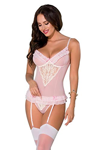 Corsé bustier rose SISI idéal pour sublimer vos soirées romantiques