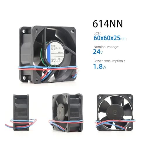 Ventilateur 24VDC 60x60x25MM pour refroidissement de châssis informatique 614NN