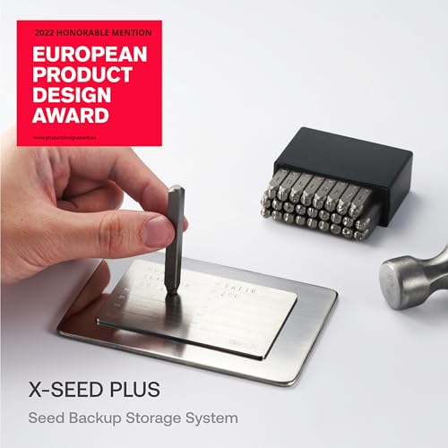 Placas de acero para semillas criptográficas SecuX XSEED Plus con grabador de metal 2
