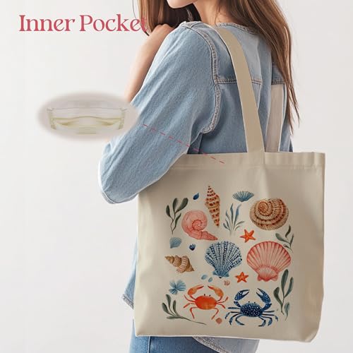 Image of Aesthetic Tote Bag for Women | Medium Size with Inner Pocket | Stylish & Practical
