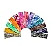 Yeshan Set of 12pcs Non slip Cotton Tie Dye Stretch Moisture Wicking Elastic Sports Headband/Head wrap/Yoga Headband/Head Sarf,Mix colors