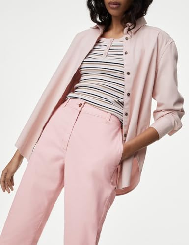 Image of Marks & Spencer Cotton Rich Tea Dyed Slim Fit Chinos