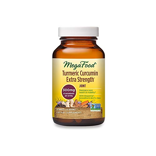 MegaFood, Turmeric Strength for Joint, Maintains Joint Health and Mobility, Vitamin and Herbal Dietary Supplement Vegan, 20 tablets (10 servings)
