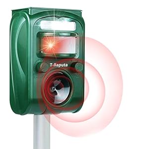 T-Raputa Katzenschreck,solar ultraschall katzenschreck, Einstellbarer Frequenz,geeignet für Nagetiere wie Hunde, Katzen, Esel, Waschbären, Mäuse, Vögel, Füchse x1