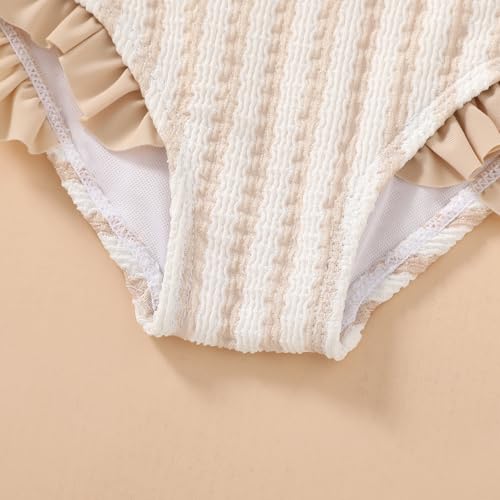 Image of HAPPYMA Baby Swimsuit Toddler Girl Bathing Suit Summer Stripe Bikini Set Beach Two Piece Swim Wear