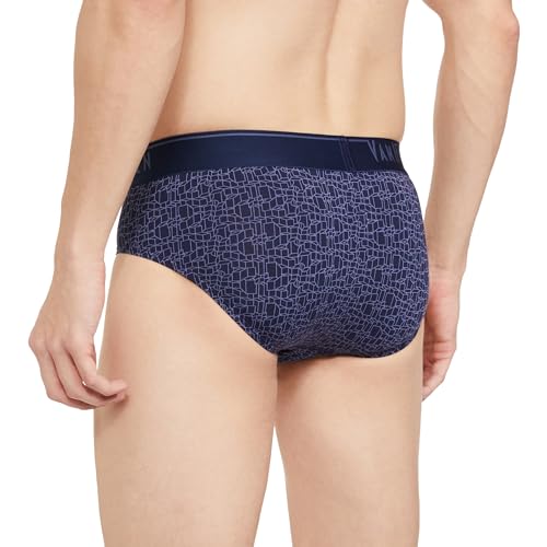 Image of Van Heusen Men Regular Fit 4 Way Stretch Body Defining Fit Allover Print Briefs - Available in Pack of 1 & 2