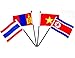Southeast Asia Flag Set 20 Polyester 4x6 Inch Flags One Flag for Each Country in Southeast Asia