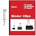Binder Clips Variety Pack (12 Large, 12 Med, 12 Small)