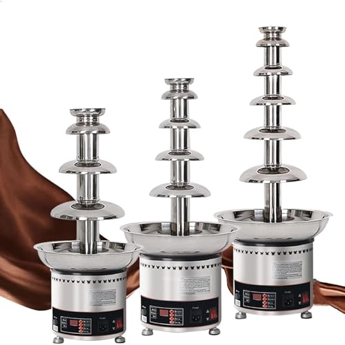 300W Commercial Chocolate Fountain 3-Tier Fondue Machine with Temp Control, Rust-Proof Stal nierdzewna, Idealny na imprezy Weddings Wydarzenia