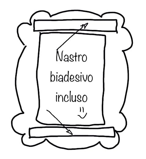 CORNICE da inserire nello spioncino della porta d'ingresso e adesivo che simula lo spioncino. Best friends present. Natale