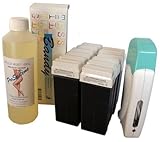 100 tiras no tejidas y una botella de 250 ml de aceite post-encerado. El aceite de encerado elimina fácilmente los residuos de cera y protege su piel