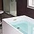WOODBRIDGE 67" Acrylic Freestanding Bathtub Contemporary Soaking White Tub with Brushed Gold Overflow and Drain?B0086-BG-Drain&O