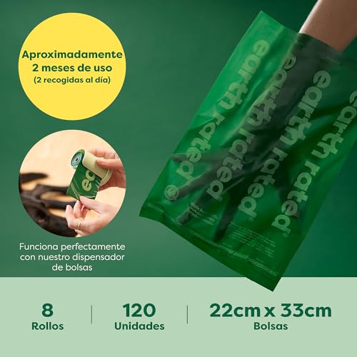 Earth Rated Bolsas para heces de perro, para mascotas a prueba de fugas y extragruesas, aptas para perros de cualquier tamaño, Rollos de recarga, aroma a lananda, 120 unidades - imagen 3