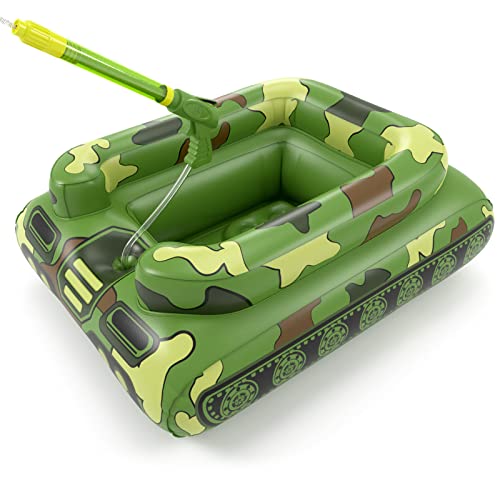 Inflatable Tank Pool Floats Kids - Jasonwell Toddler Pool Floaties Swimming Pool Tank With Water Cannon Gun Swim Floaty Rafts Lake Beach Party Pool Toys For Boys Girls #TOP7