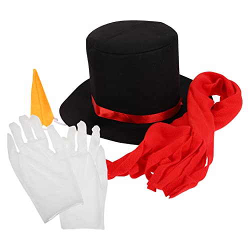 Kit de décoration bonhomme de neige Cabilock avec nez carotte et écharpe de Noël