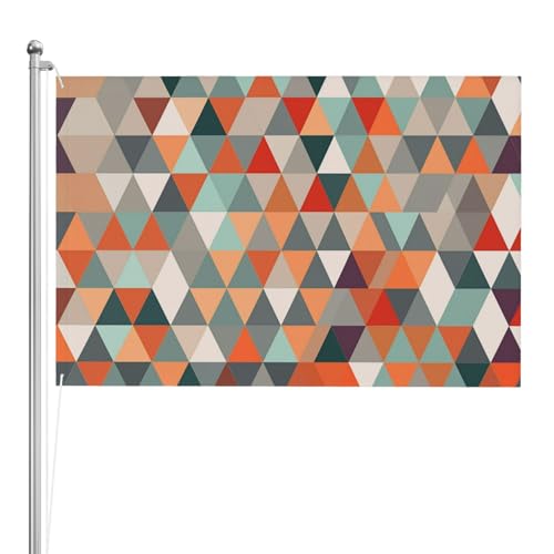 Drapeau à motifs triangulaires pour raviver un jardin un peu terne