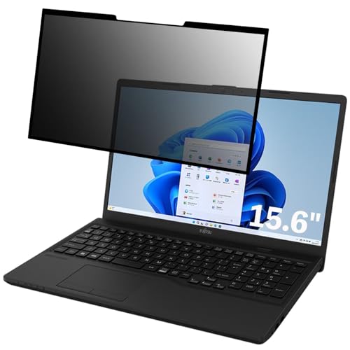 富士通 ノートパソコン FMV Lite WA1/F3 15.6インチ 16:9 対応 粘着 着脱式 覗き見防止フィルム プライバシーフィルター ブルーライトカット 反射防止 パソコン PC モニター 液晶保護 保護シート