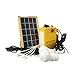 Solar Power Panel Generator Home System Kit with 3 LED Bulbs Solar Lamp Emergency Light 4 Heads USB Charging for Outdoor Garden for DIY Use(3W-3Bulb)
