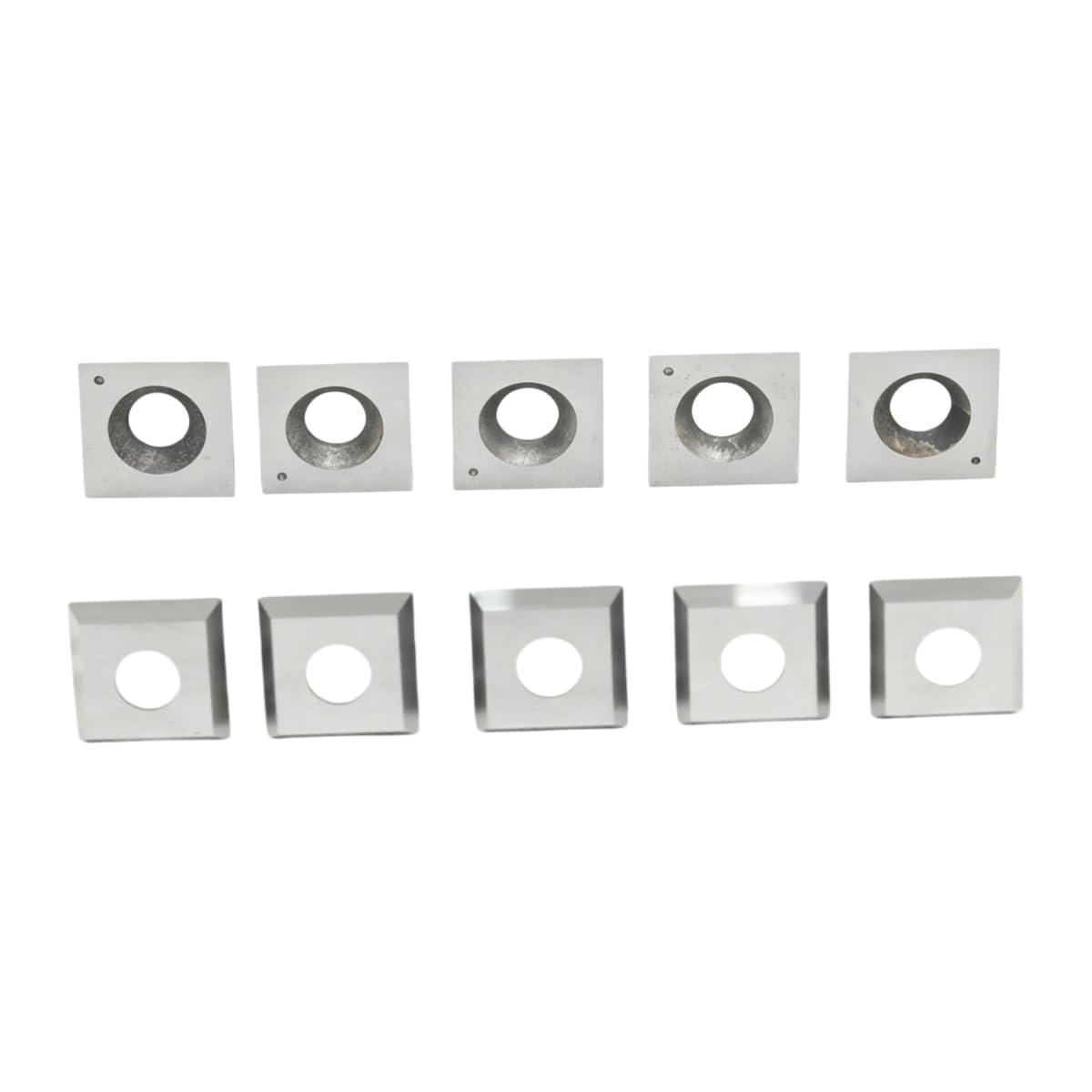 10pcs Square Straight Carbide Inserts, 15x15x2.5mm Wood Lathe Turning Blades for Spiral Planer Cutter