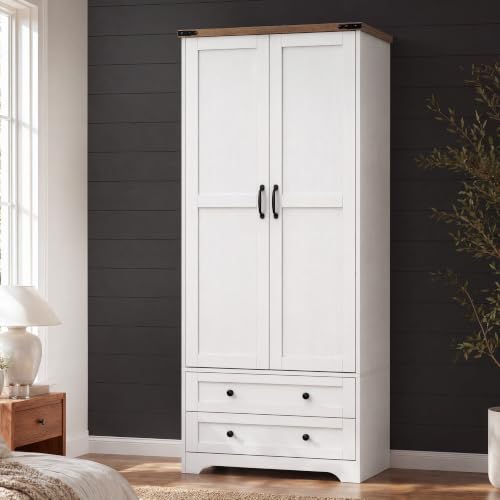 Yechen 71-Inch White Armoire