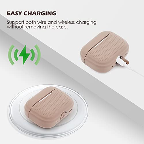 Silicone Case For Airpods Pro 2Nd Generation 2022 With Hand Strap,Liquid Silicone,Dustproof (Milk Tea) #TOP2