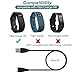 Kissmart Charger Compatible with Fitbit Charge HR, Replacement USB Charging Cable Cord for Fit bit Charge HR (2Pack, 30cm/1ft)