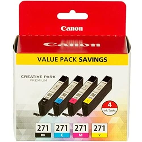 Canon 0390C005 Cli-271 Bk/Cmy 4 Color Value Pack Compatible To Mg6820 thumb #1
