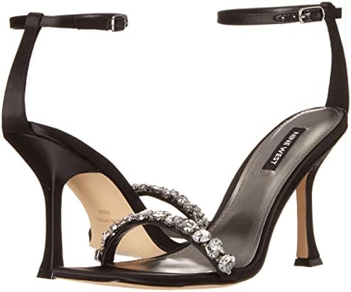 Nine West Women's Yazmin Heeled Sandal, Black, 8 | Image 6