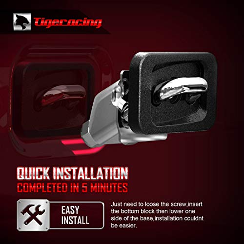 Tigeracing 23146899 Tie Down Anchors Retractable Truck Bed Side Wall (Not Fit Top Rail) D Ring - All Metal 3000 Lbs Capacity (4 Pieces) #TOP3