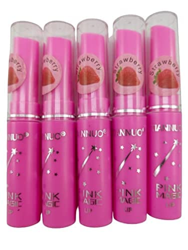 Pink Magic Lipbalm Pack of 5 Strawberry (Pack of: 5, 10 g)-picture-25